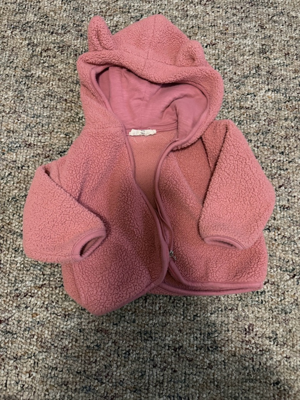 Cozy Pink Sherpa Baby Hoodie
